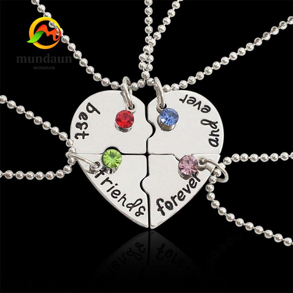MUNDAUN 4 Bff Creative Love Necklace Nice Gift Womens Necklace