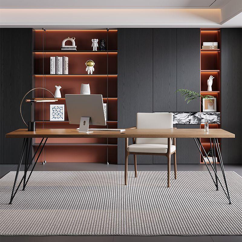 Simple desk legs office desk solid wood office computer desk and chair set