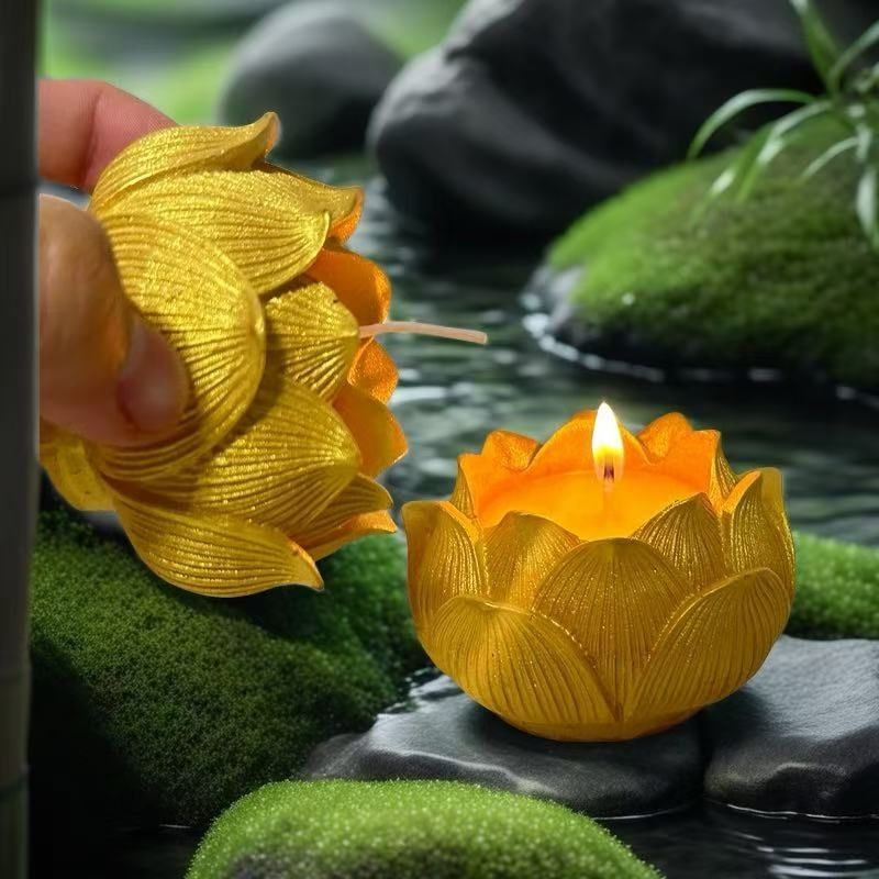 莲花台 glasse用品灯七彩家用 书台植物OIL อุดม前长明灯Lotus Budddw00.my20260824