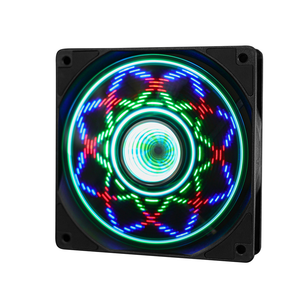 พัดลมคอม rgb พัดลมคอม 120mm VRGB Fan Abyss Mirror Phantom Color Desktop Chassis Air Cooling Cooling 