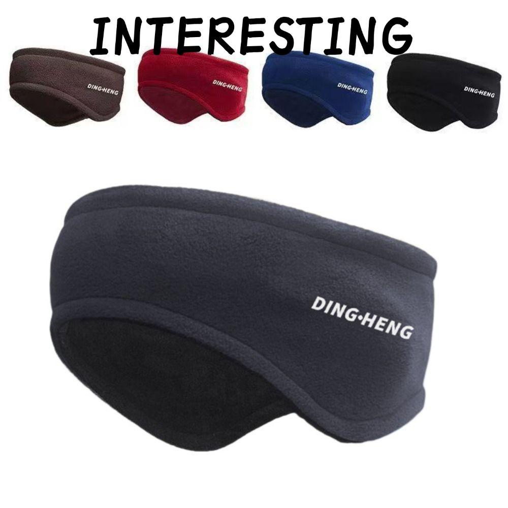 INTERESTING Winter Earmuffs, Stretch Non-Slip Ear Warmers Headband, Polar Fleece Thermal Fabric Wind