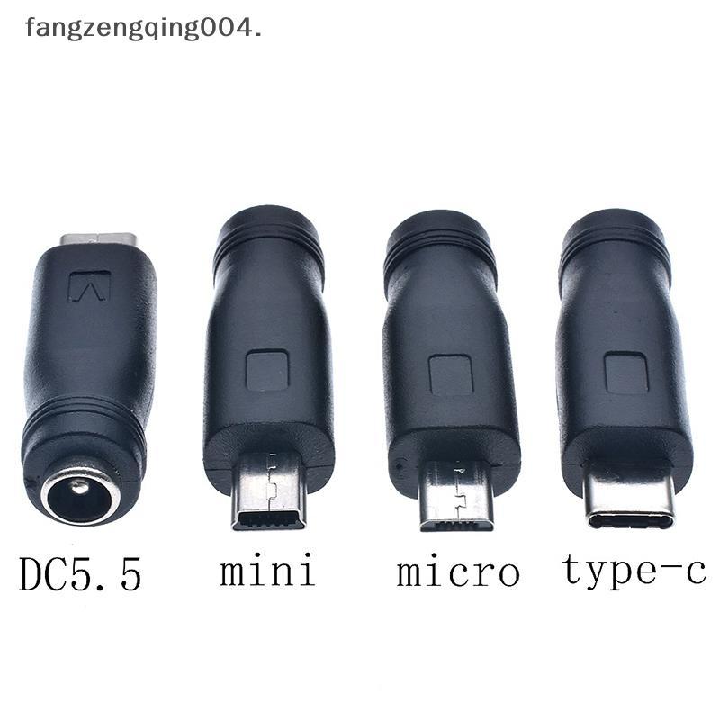 F4TH ประเภท C/แท็บเล็ต Micro USB 2.0 ถึง DC 5.5x2.1 มม.ปลั๊กอะแดปเตอร์ USB C ถึง DC 5.5*2.1 Power Co