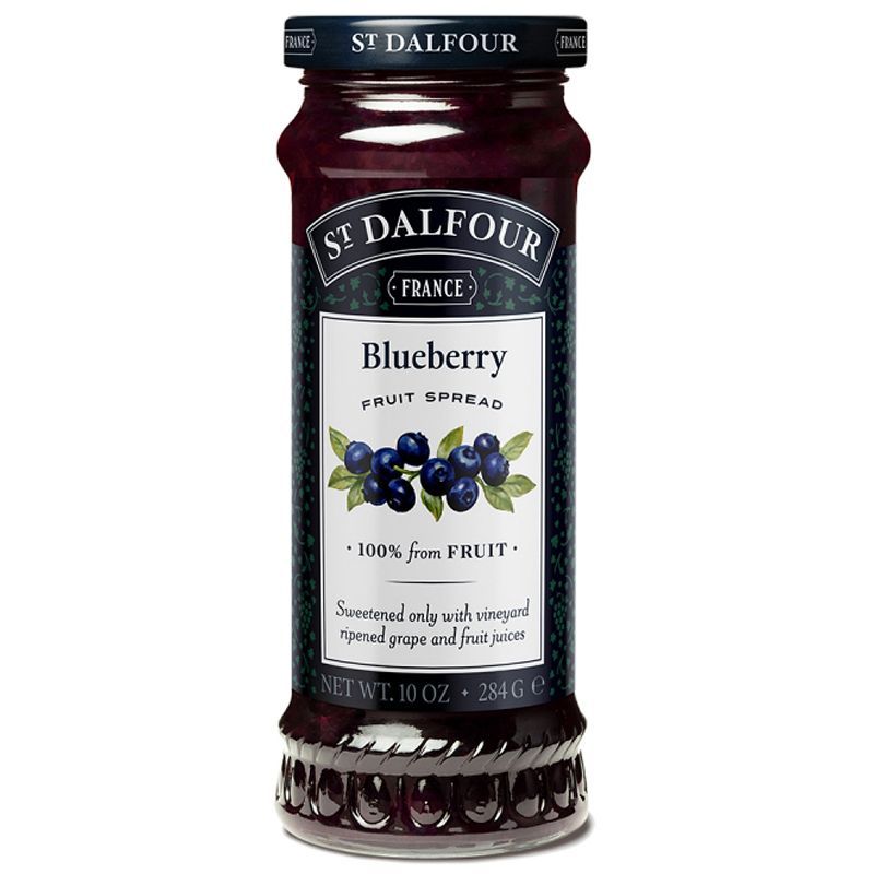 เซนต์ดาลฟูร์แยมบลูเบอร์รี่ 284กรัม St.Dalfour Blueberry Jam 284g. [หมายเลขบาร์โค้ด 5014271330426 ]
