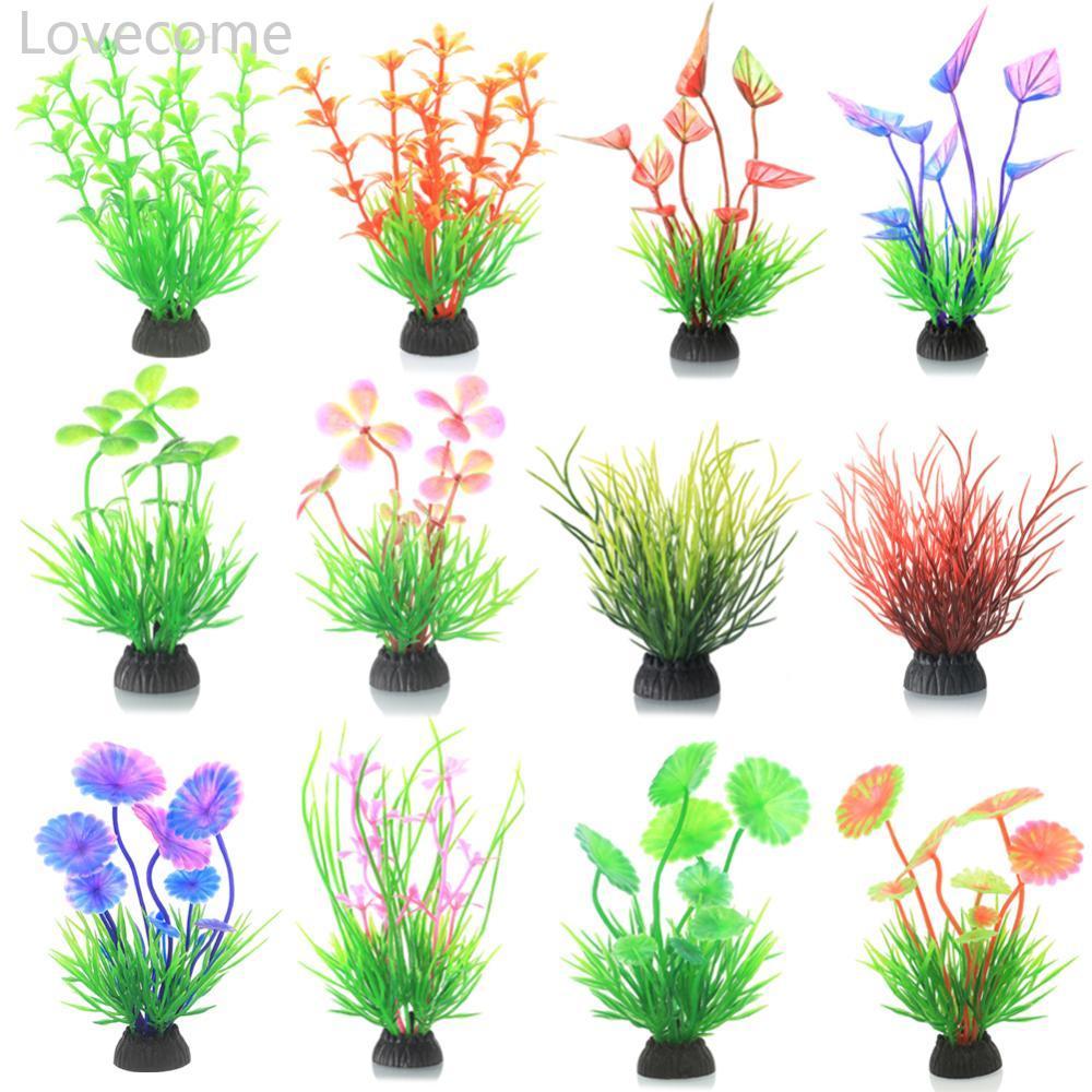 Lovecome จําลองพืชประดิษฐ์ Aquarium Decor หญ้าน้ําวัชพืชเครื่องประดับพืชถังปลาหญ้าอุปกรณ์ตกแต่ง H9Z7
