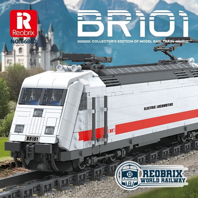 Zhen Brick 66802 Steam Train Building Blocks Static Model การศึกษาประกอบของเล่นตกแต่งเดสก์ท็อป