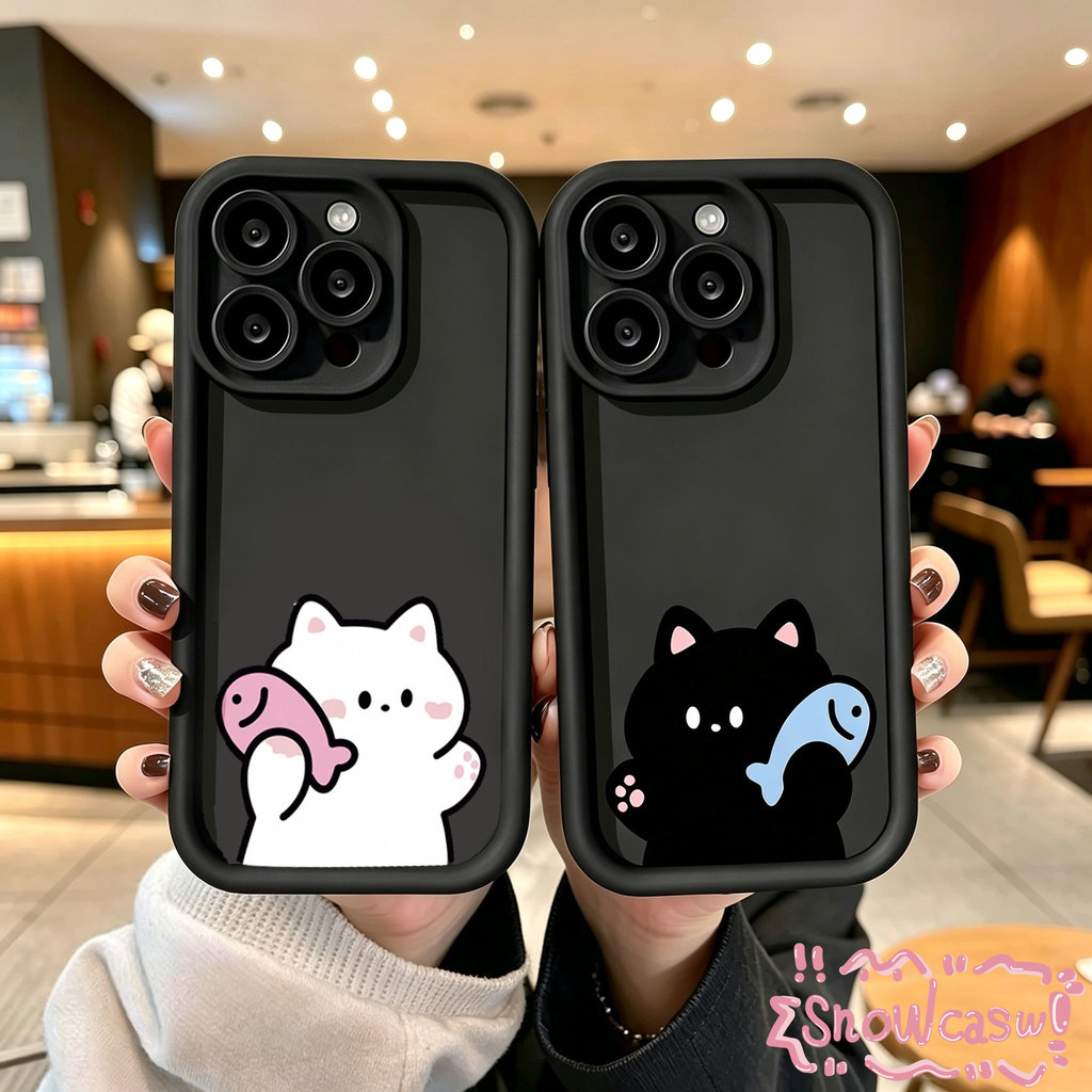 เคส VIVO Y12 Y17s Y36 Y22 Y15 Y17 Y12s Y20 Y15s Y91 Y21s Y16 Y22s Y02 Y27 Y21 V27 Y11 เคสนิ่มกันตกคู่ ลายแมว