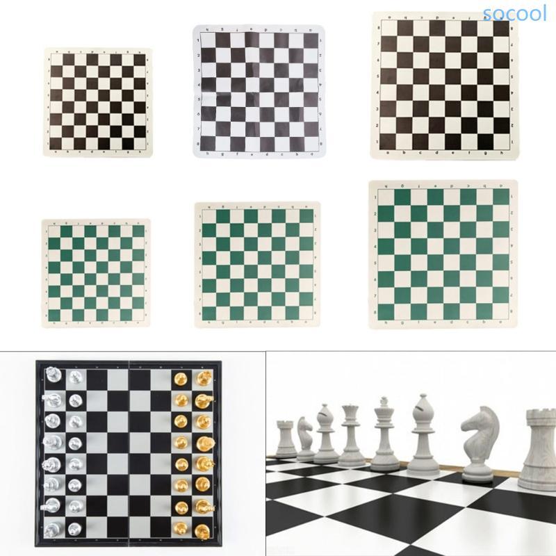 Soc* PU Tournament Chess Board Slip Travel Chess Board Mat Universal