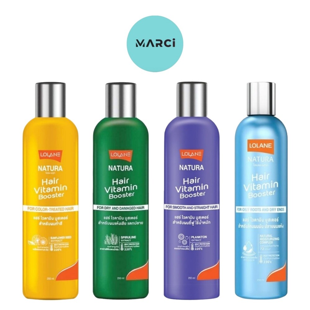 [250 ml./ขวด] [1 ขวด] Lolane Natura Hair Vitamin Booster โลแลน  แฮร์ ไวตามิน บูสเตอร์ ผมแห้งเสีย/แตกปลาย/ผมชี้ฟู/โคนมัน