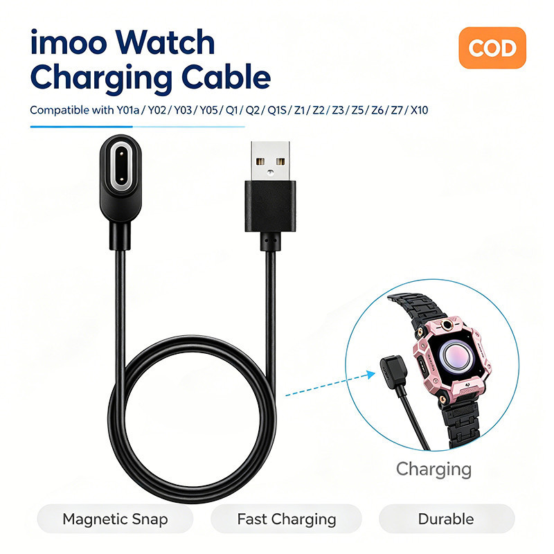 Watch สายชาร์จสําหรับนาฬิกา imoo โทรศัพท์รุ่น Y01a Y02 Y03 Y05 Q1 Q2 Q1S Z1 Z2 Z3 Z5 Z6 Z7 X10 ที่ชา