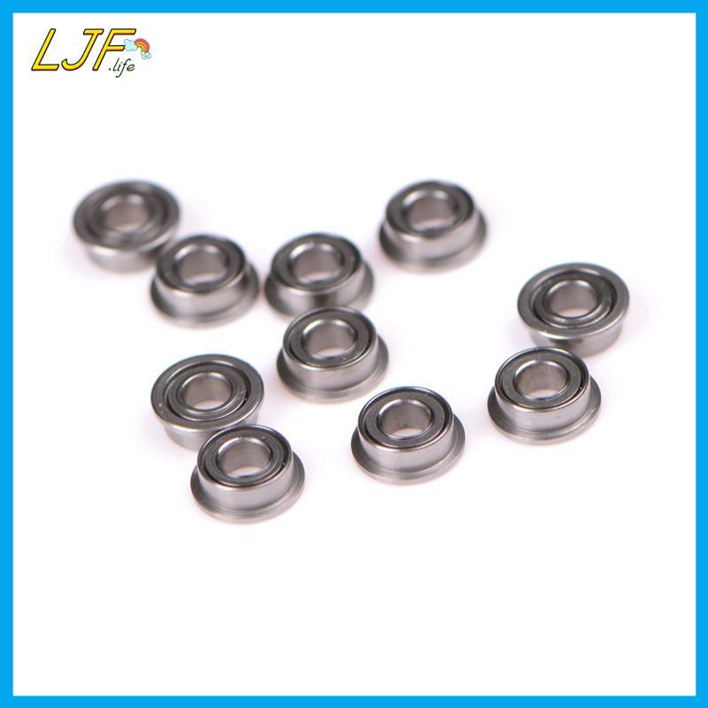 LJF 10PCS MF63zz Mini Metal Double Shielded Flange Ball Bearings (3mmX6mmX2.5mm)