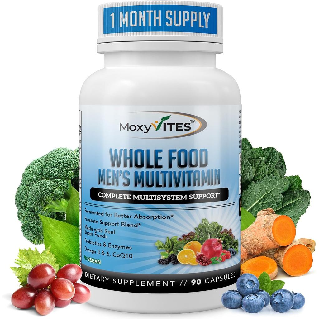Methylated Mens Multivitamins - Daily Mens Vitamins with 44 Organi Whole Food - Multivitamin for Men