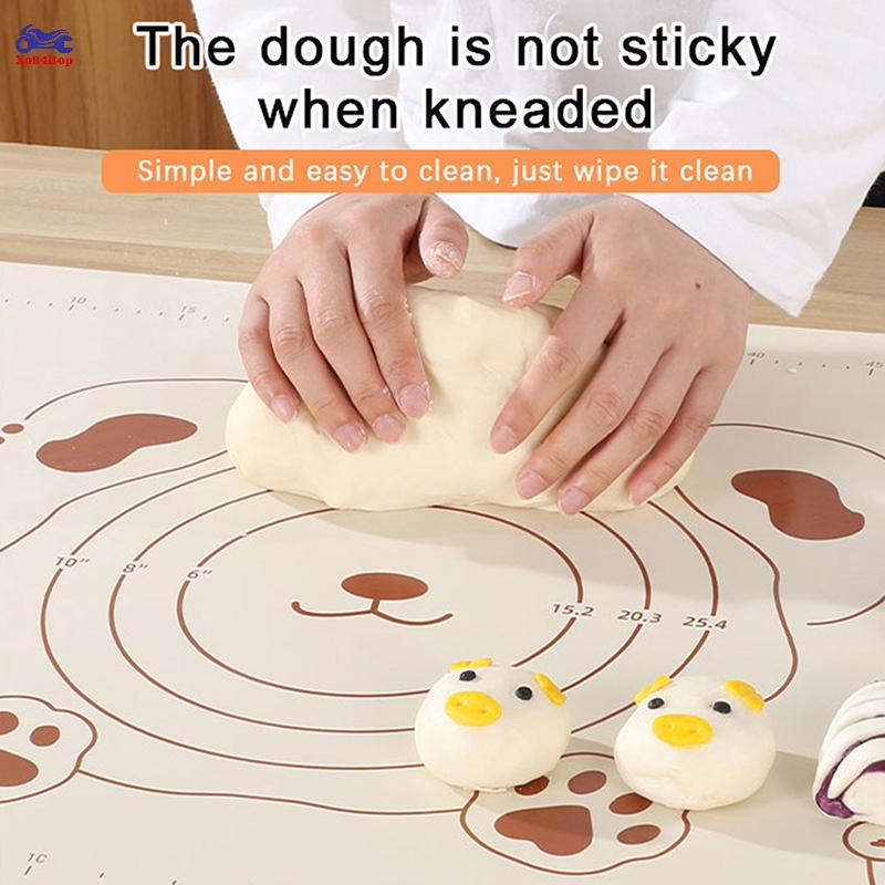XOITOP 1 PC ซิลิโคน Pastry Mat Baking Mat Non-Sti Dough Mats Pastry Mats สําหรับ Rolling Dough พร้อม