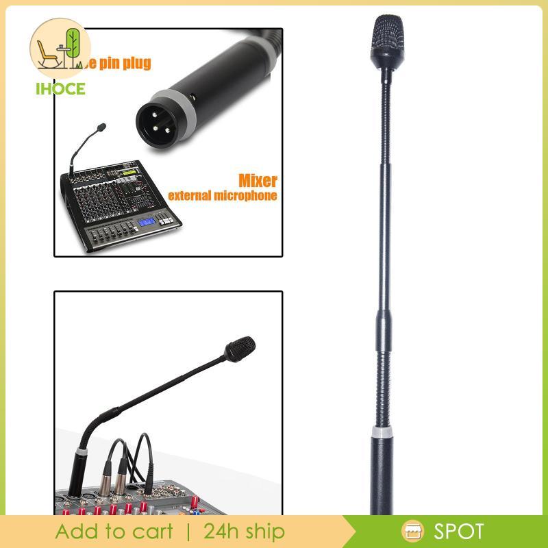 [Ihoce] Gooseneck Mic ปรับยืดหยุ่นด้วย XLR Dynamic Mic Dynamic DJ Mic XLR Mic สําหรับ Webcasts Confe