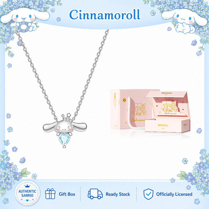 ZGO Sanrio Cinnamoroll สร้อยคอทองแดง สร้อยคอกระดูกไหปลาร้า ดีไซน์หรูหราเบาๆ เครื่องประดับแฟชั่น สำหรับสาวผู้หญิง ของขวัญวันเกิด 3031