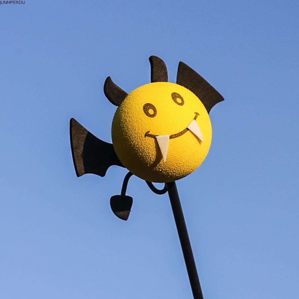 JUNMPERRD Honey Bee Car Antenna Toppers, Halloween Happy Face Car Bat Antenna Toppers, Bumble Bee Ca