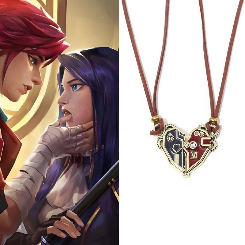 Battle of Two Cities Catelyn Merchandise จี้สร้อยคอ Catelyn และ Azure Heart Magnetic สร้อยคอ cos สอง