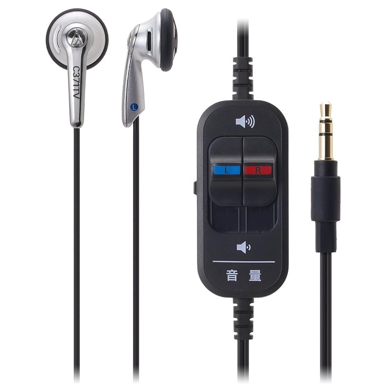 Wired Earphones for TV, Silver — Model C371TV