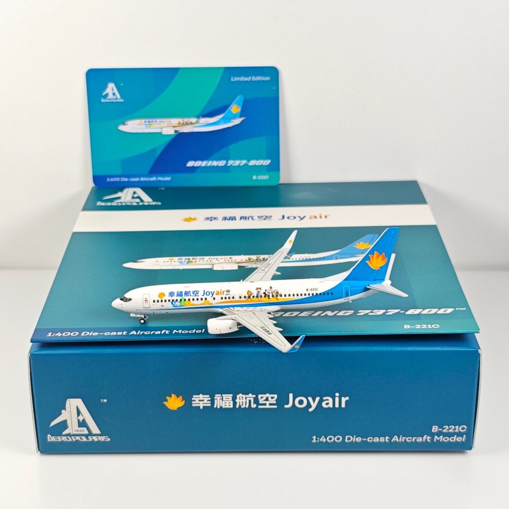 AeroPolaris 1: 400 Happy Airlines B737-800 B-221C B-20E5 รุ่นโลหะผสม