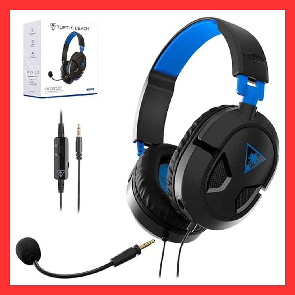 TURTLE BEACH Gaming Headset Recon 50 Ultra Lightweight 210g Multi-platform Headphones with Microphon