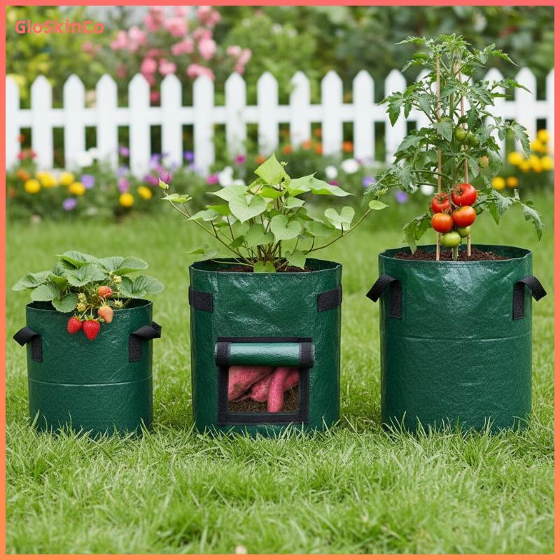 พร combedamssng Garden Planting Bag, With Handles 3/5/7/10 Gallon , High Quality Garden Tools PE Pla