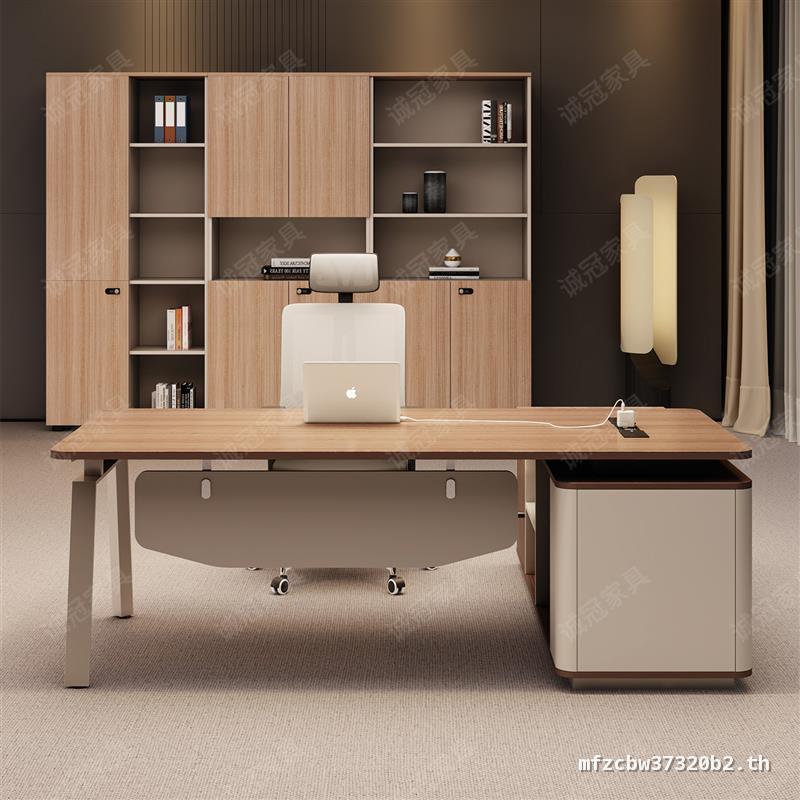 Boss Desk Desk Modern President Taipan Office Manager Supervisor Desk Office File Cabinet Desk Chair
