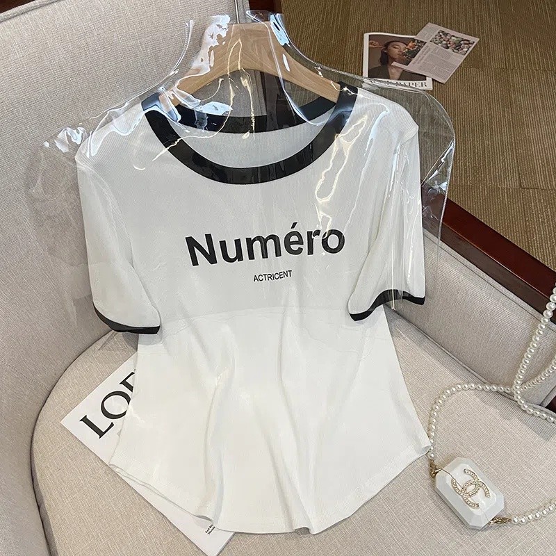 大码 Yi Yi Cotton Blouse for Women Plus Size Summer Fashion Casual V neck Short Sleeve T-shirt in Stoc