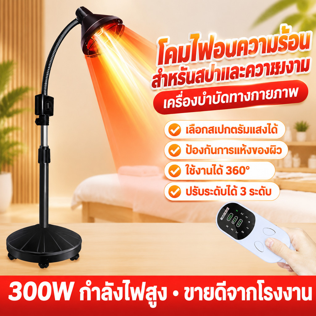 🔥ไฟนวดอินฟราเรด   ไฟอุ่นสำหรับใช้ที่บ้าน   ไฟพิเศษสำหรับคลินิกความงามหลายการ   อุปกรณ์นวดอินฟราเรด