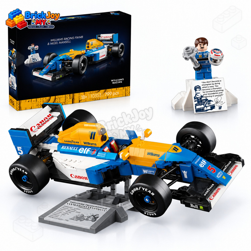 10353 Williams FW14B Nigel Mansell F1 Racing Car Building Blocks รุ่นรถสปอร์ตของเล่นของขวัญสะสมสําหร