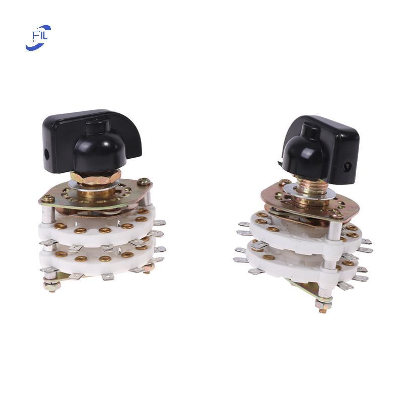 FIL KCZ 2 Pole 6/7/8/10/11 4 Pole 3/5 ตําแหน่งช่อง Rotary Switch Selector พร้อมหมวก Rotary Switch Se