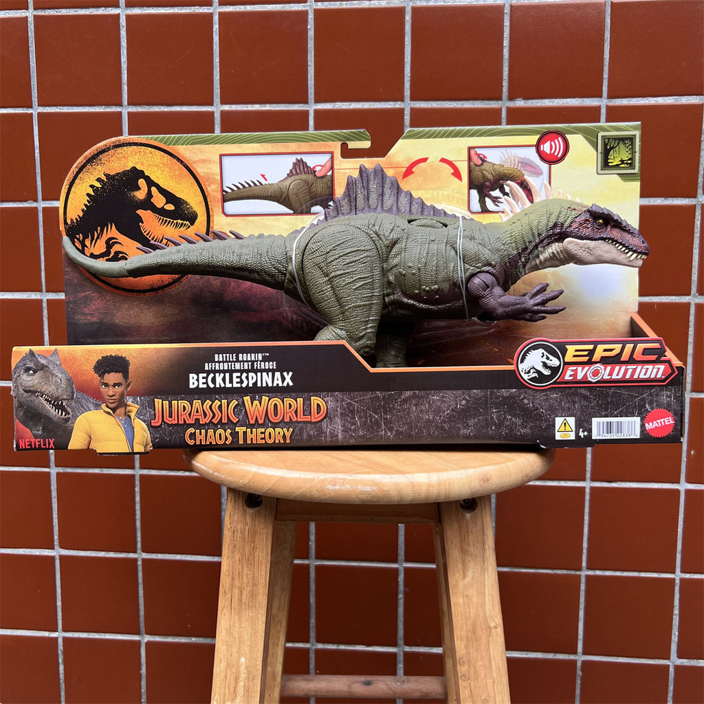 Mattel Jurassic World ภาพยนตร์เสียง Piccolo Spinosaurus รุ่นไดโนเสาร์กินเนื้อของเล่นเด็ก HXF52