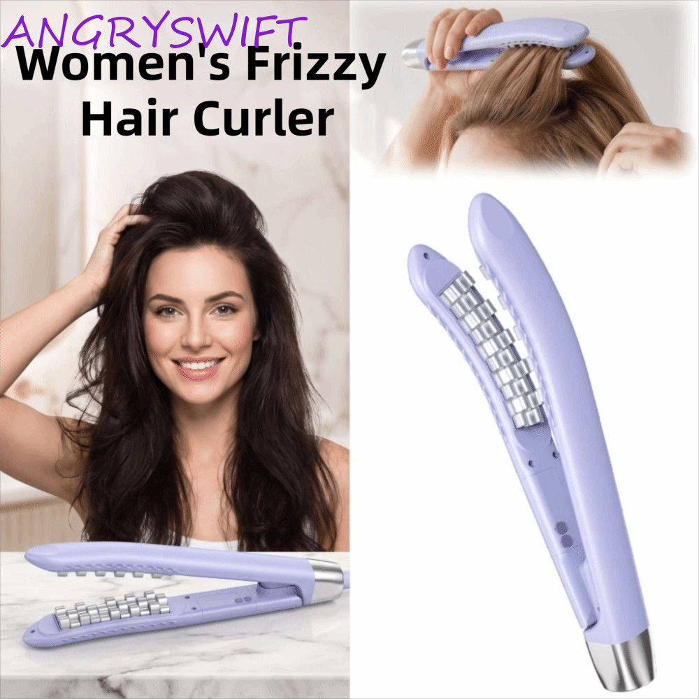 ANGRYSWIFT เครื่องมือจัดแต่งทรงผมปุย, Professional Hair Top Pad Womens Frizzy Hair Curler, ทนทานไฟฟ้