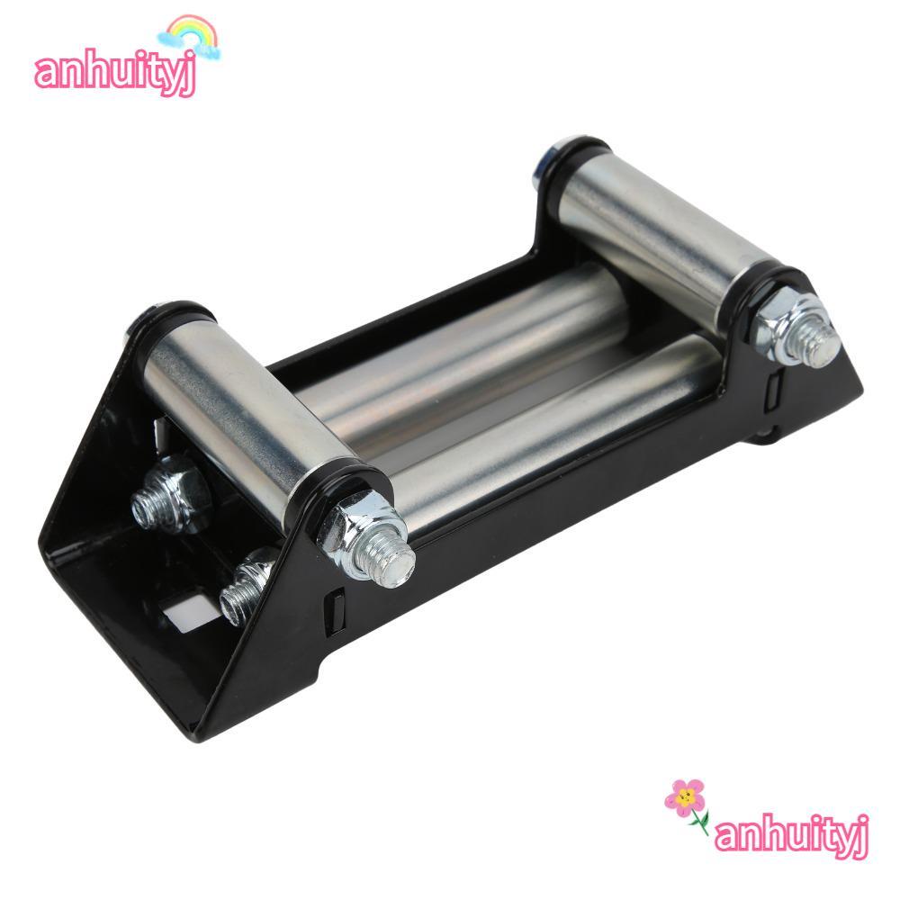 ANHUITYJ Winch Roller Fairlead, Bolt Pattern Mount Iron สังกะสีชุบ Universal Winch Fairlead, Univers
