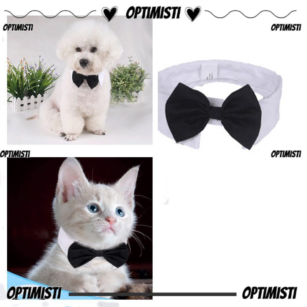 OPTIMISTI8E Cat Tuxedo Collar Birthday Party Puppy Cat ลูกแมวสัตว์เลี้ยงอย่างเป็นทางการ Tuxedo