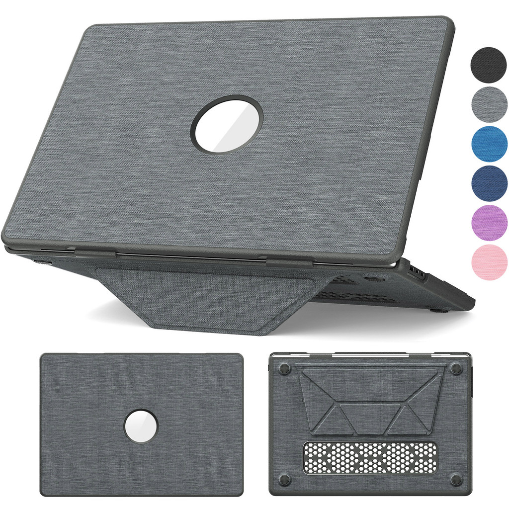 เคสผ้ากันกระแทกกระจายความร้อนพร้อมขาตั้งสําหรับ MacBook Neo 13 นิ้ว 2026 (A18 Pro Chip), Air 13.6 15