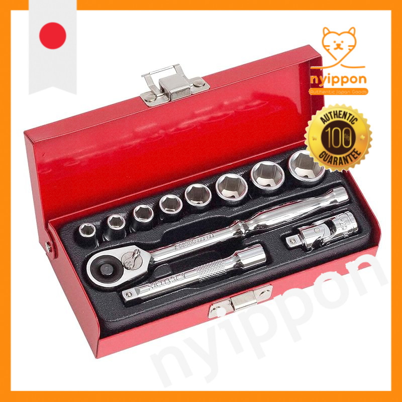 SK11 Socket Wrench Set, 11 or 12 Pieces, 1/4-Inch or 3/8-Inch Drive, TS-211M/TS-312M