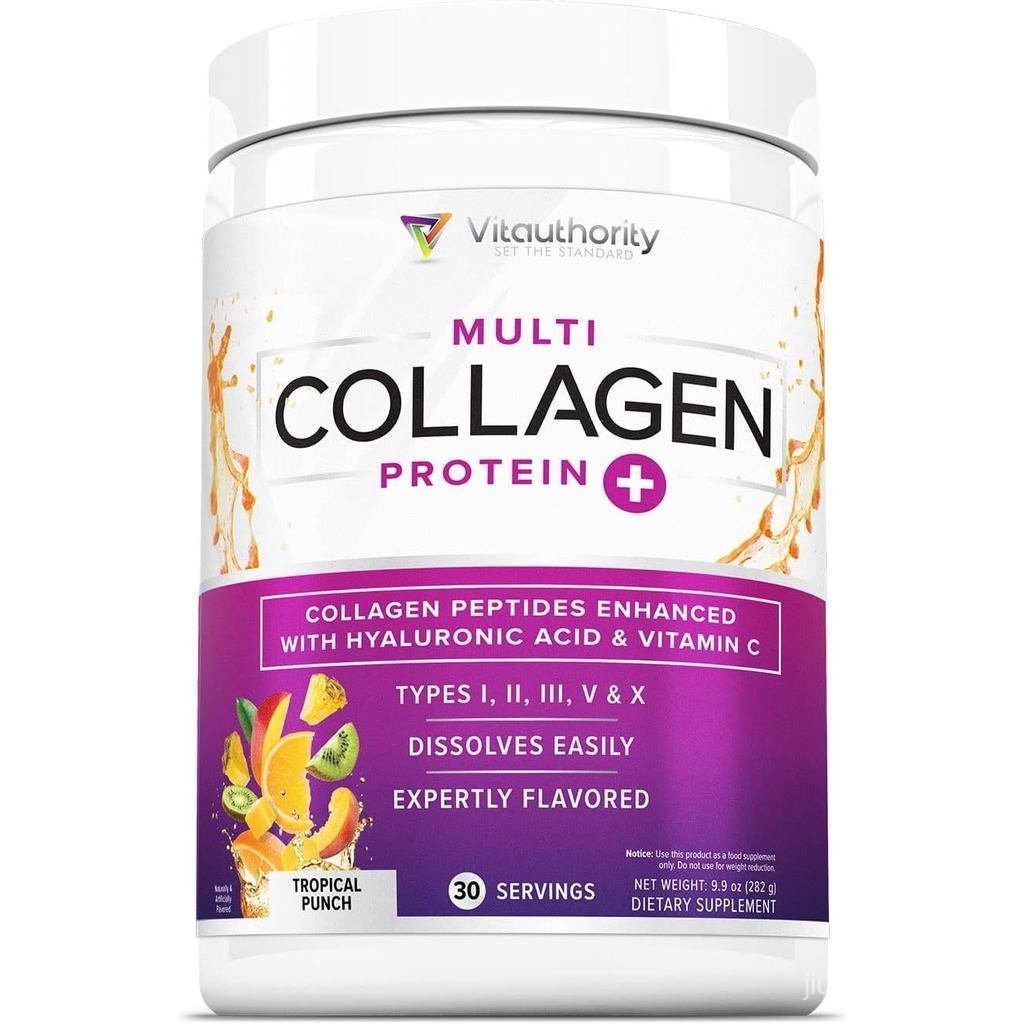 Multi Collagen Peptides Powder for Women ผงคอลลาเจนรสไฮโดรไลซ์สําหรับผู้หญิงที่มีประเภท I II III V &