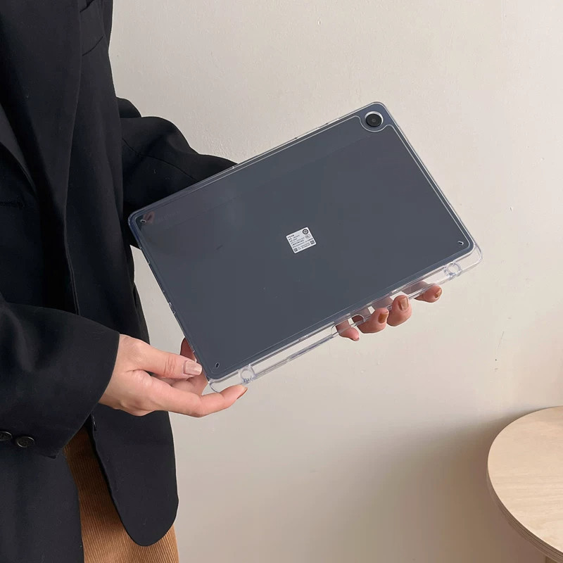 กรณีอะคริลิคสําหรับ Samsung tab S9 S9fe พร้อมช่องเสียบปากกาปลอกใสสําหรับ S9 + plus 12.4 นิ้ว Galaxy 
