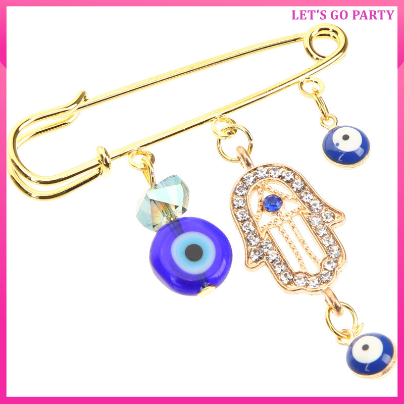 Evil Eye เข็มกลัด Pin โลหะผสมหลายสี Lapel Pin สําหรับเสื้อสเวตเตอร์ถักเสื้อกันหนาวผ้าคลุมไหล่ผ้าพันค