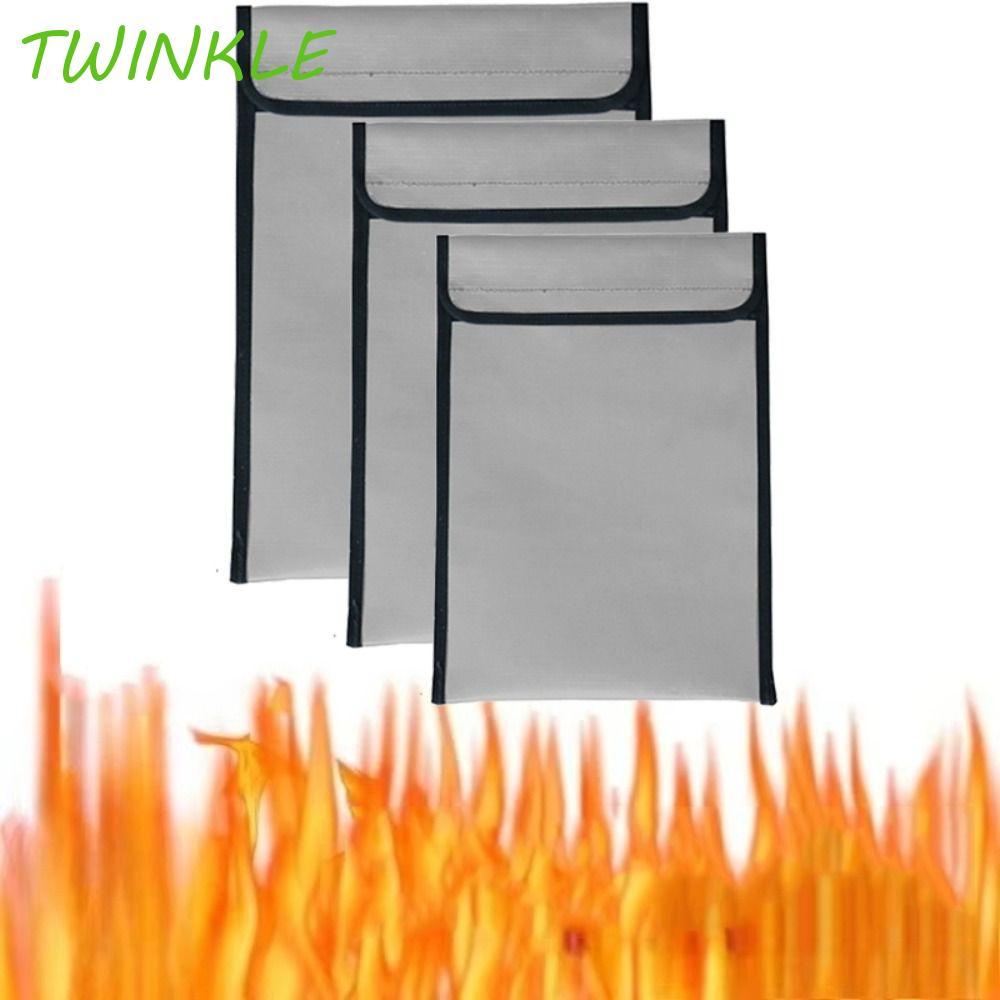 TWINKLE1 ทนไฟกระเป๋าเอกสาร,กันน้ําสัญญาณ Blocker Cash Safe Storage Pouch, Faraday Bag Multi-Function