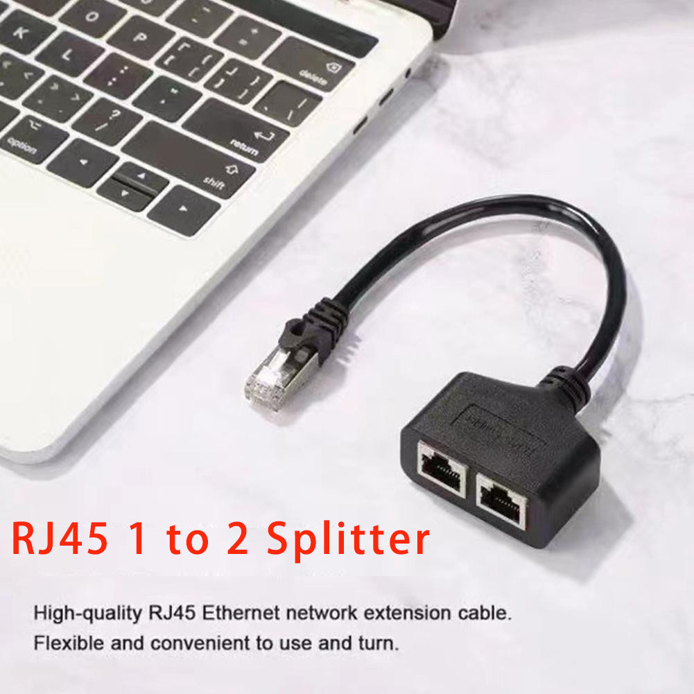 RJ45 Ethernet Cable Splitter Network Adapter, Ethernet Splitter 1 ถึง 2 สายเหมาะสําหรับ Super LAN Et