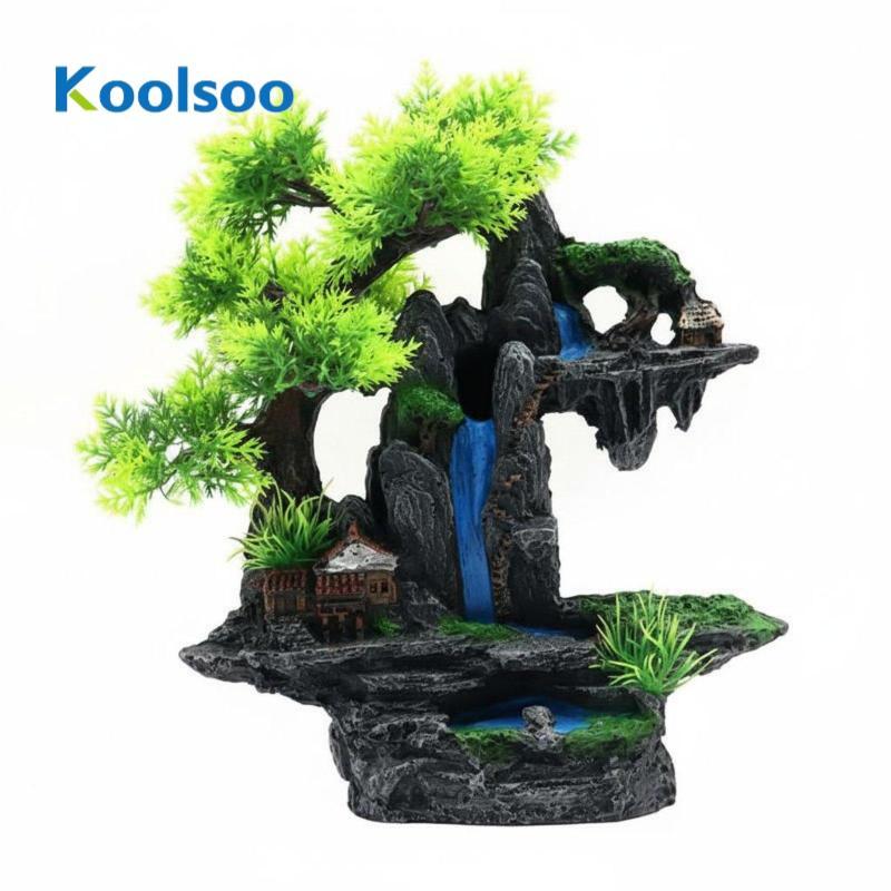 [Dolity1] Aquatic Habitat Rockery ภูมิทัศน์เรซิ่น Mountain Aquatic Habitat ตกแต่ง