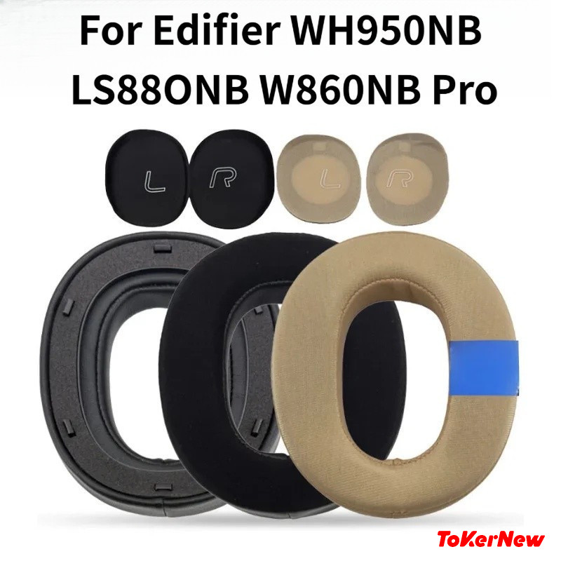 สําหรับ EDIFIER WH950NB LS880NB Pro ไร้สายแถบคาดศีรษะแผ่นรองหูฟังหูฟังเบาะหูฟังโปรตีน Earmuff เปลี่ย