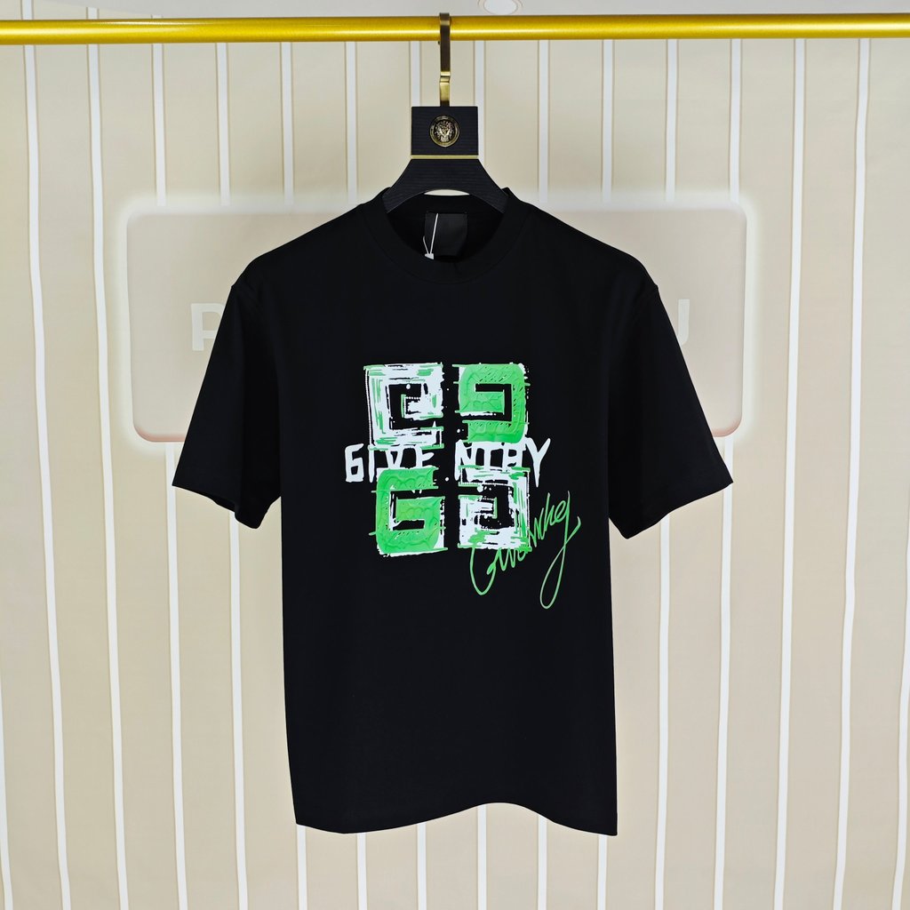 GIVENCHY/GIVENCHY/2026 ต้นฤดูใบไม้ผลิสไตล์ใหม่เสื้อยืดแขนสั้นผู้ชายผู้หญิงคู่สไตล์สไตล์ใหม่ Raglan แ