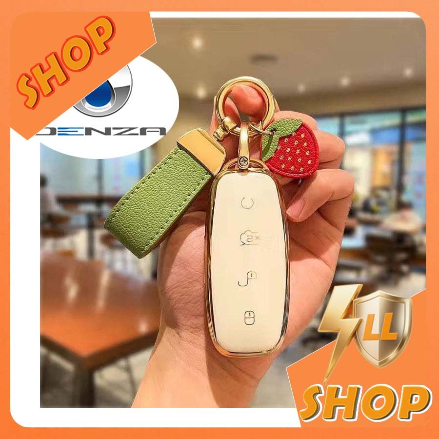 [READY]DENZA D9 Stylish and Simple Key cover DENZA BYD DENZA EV Cute Metal keychain KISS
