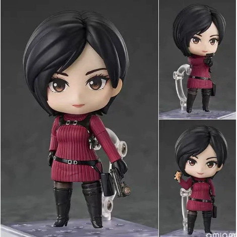 Resident Evil 4 Nendoroid #2761 Ada Wong PVC Action Figure - โมเดลสะสม Q-Version พร้อมหน้าเปลี่ยนได้