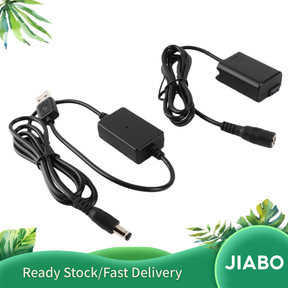 Jiabo NP-FW50 Dummy แบตเตอรี่ DC Power Bank สายอะแดปเตอร์ USB 5V 2A อินพุต 1.5m ความยาว Plug and Pla