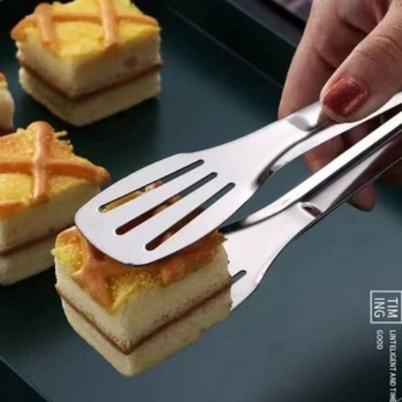 สแตนเลสที่หนีบบาร์บีคิวเกาหลีที่หนีบอาหารบาร์บีคิวที่หนีบอาหารบุฟเฟ่ต์ที่คีบเนื้อเกาหลีที่คีบเนื้อย่าง - รูปที่ 4