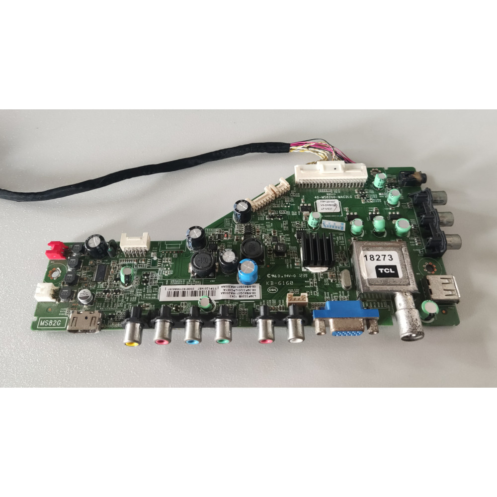 Original TCL L39F3320B เมนบอร์ด 40-MS82G0-MAC2LG หน้าจอ V390HJ1-P02 การยิงจริง