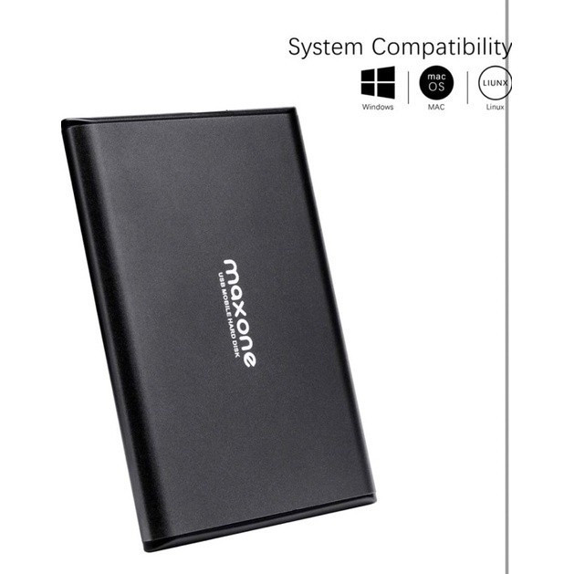 SG shop Maxone 320GB Ultra Slim แบบพกพาฮาร์ดไดรฟ์ภายนอก HDD USB 3.0 สําหรับ PC แล็ปท็อป Mac PS4 Xbox