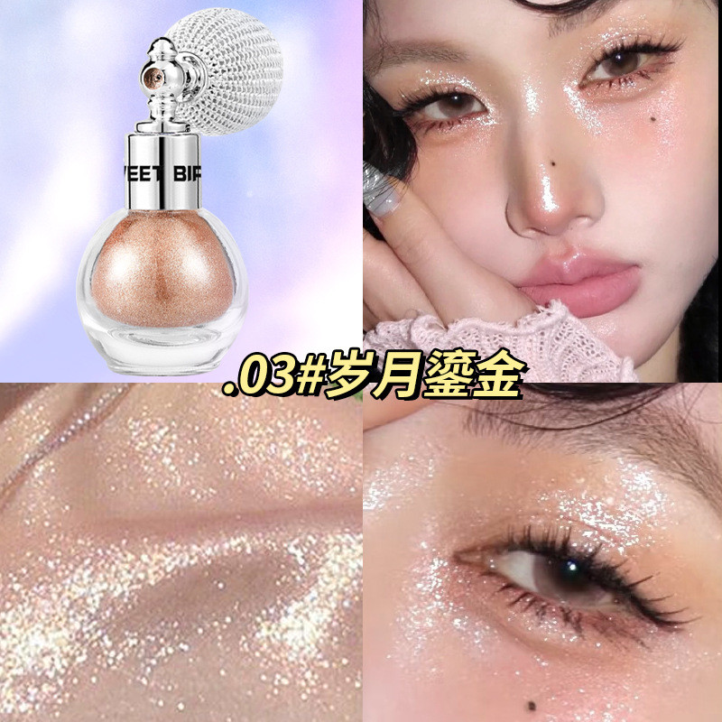 ถุงลมนิรภัย Glitter Powder High Gloss Spray Fine Glitter Spray Pearlescent Brighten Loose Powder Gli
